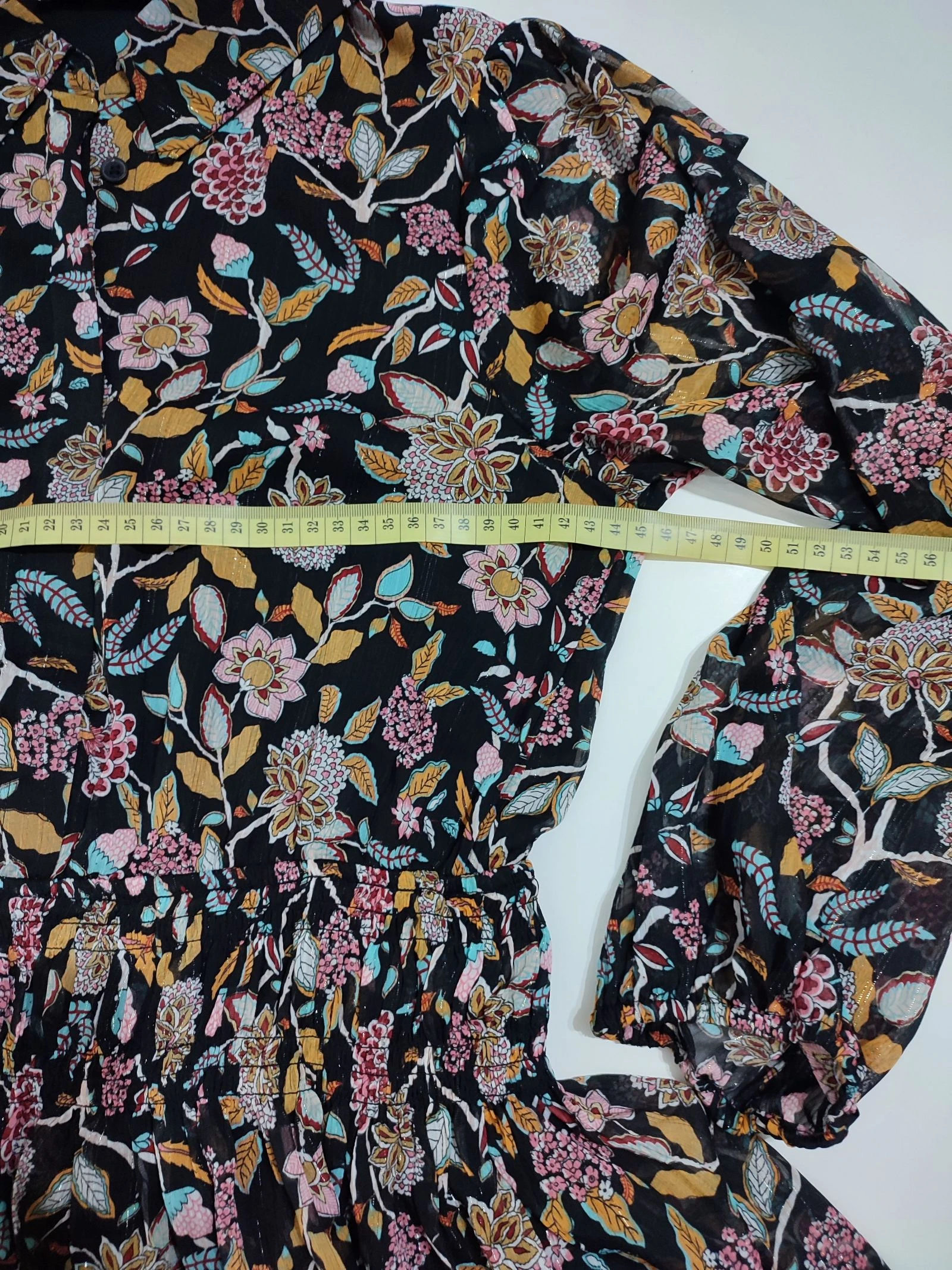 Desigual Boho Floral Lurex Jurk Maat M - Vintage Stijl – photo 6